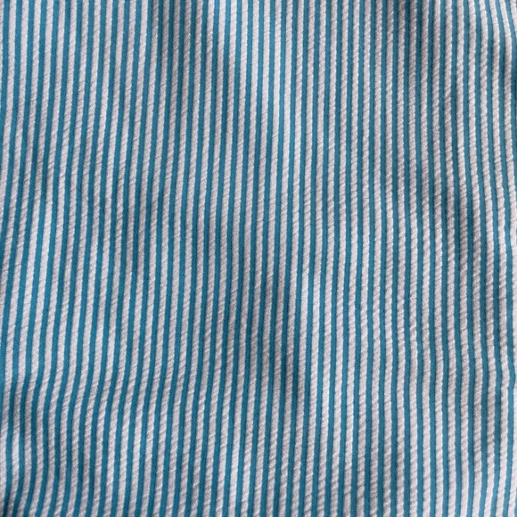 NWT Jessica Simpson One-Piece Scalloped Blue Striped Swimsuit Size XL - Picture 7 of 8